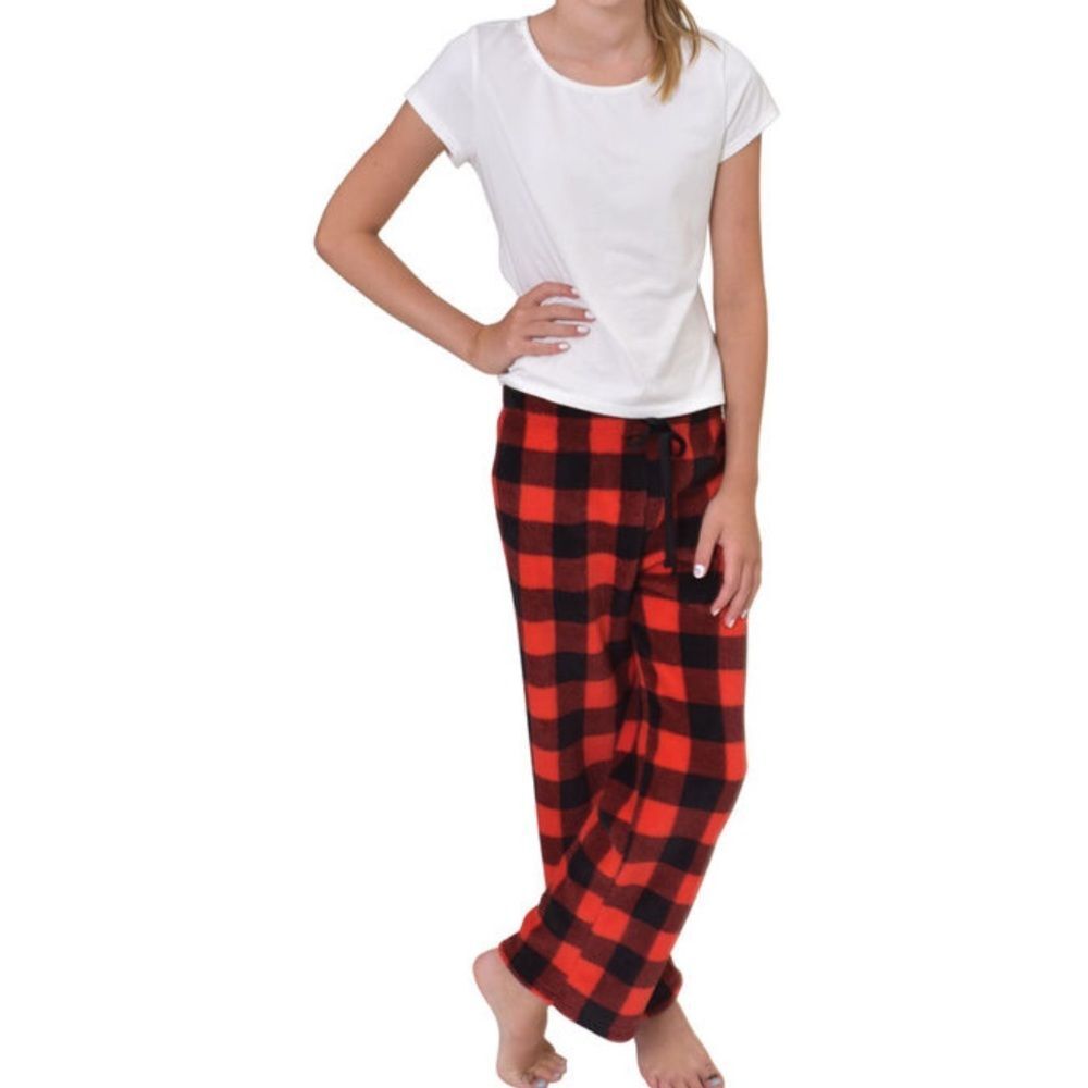 Red and Black Buffalo Plaid Pajama Bottoms M NWT